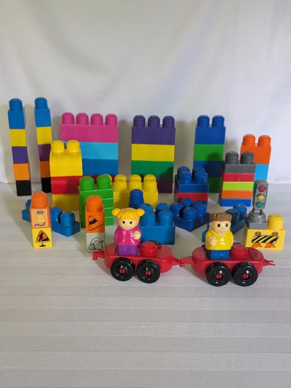 Barrel of Mega Bloks Building Bloks for Beginning Builders Ages 1+